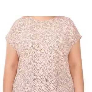 Halogen Cream Polka Dot Blouse